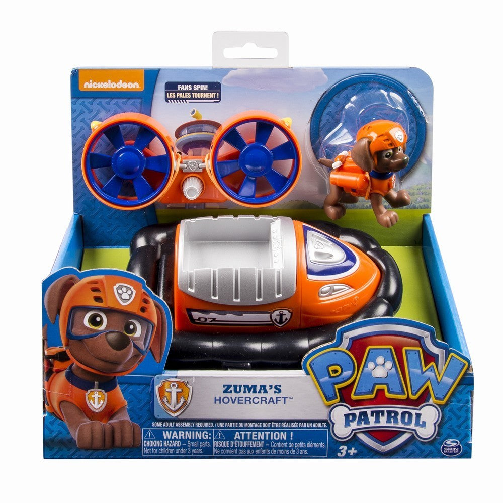 Figurina cu autovehicul paw patrol hover ul lui zuma