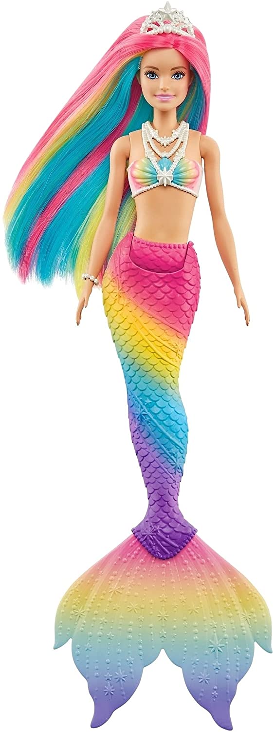 Barbie papusa dreamtopia sirena isi schimba culoarea