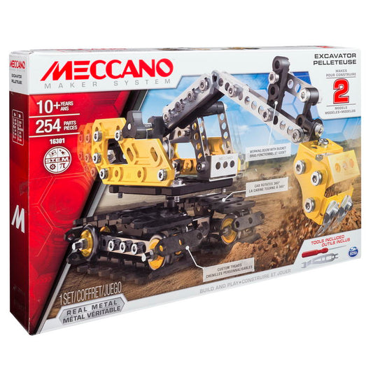 Meccano kit 2 in 1 excavator buldozer