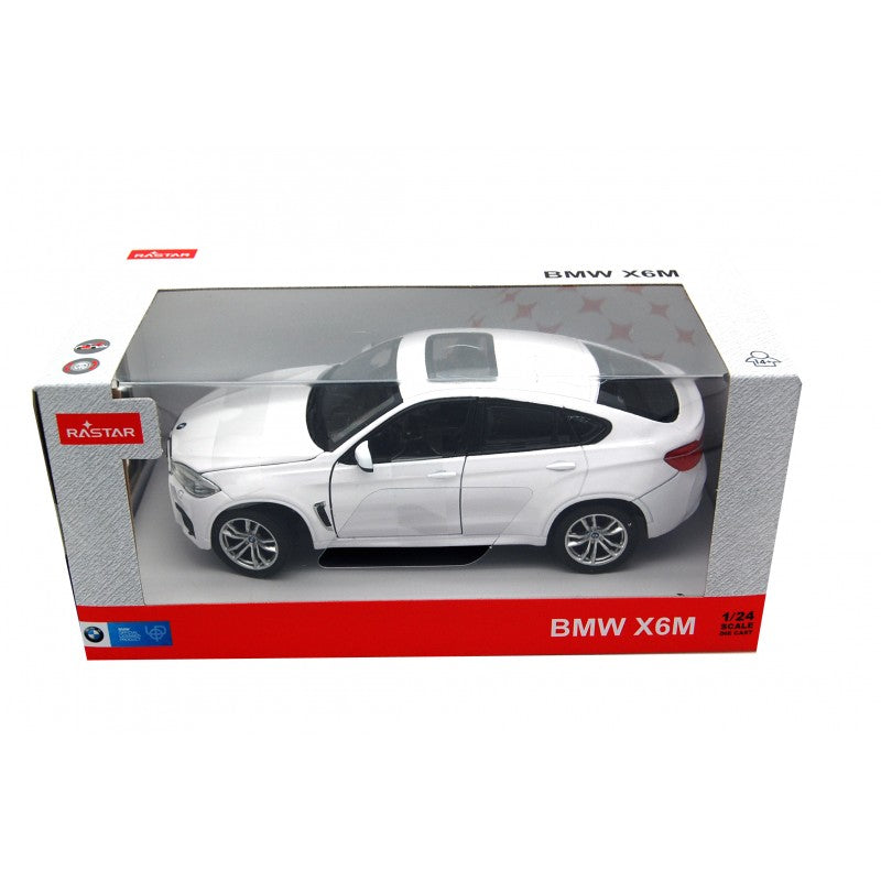 Masinuta metalica bmw x6m alb scara 1 la 24