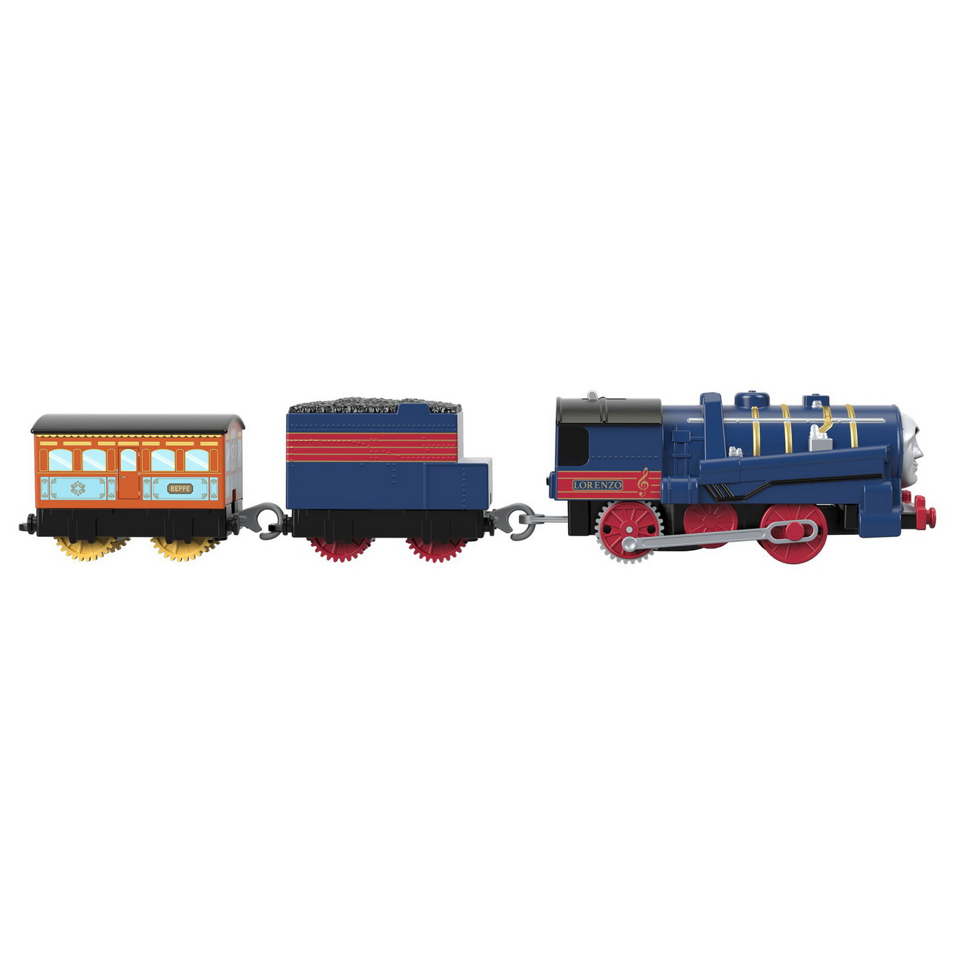 Thomas locomotiva lorenzo si beppe motorizata cu 2 vagoane