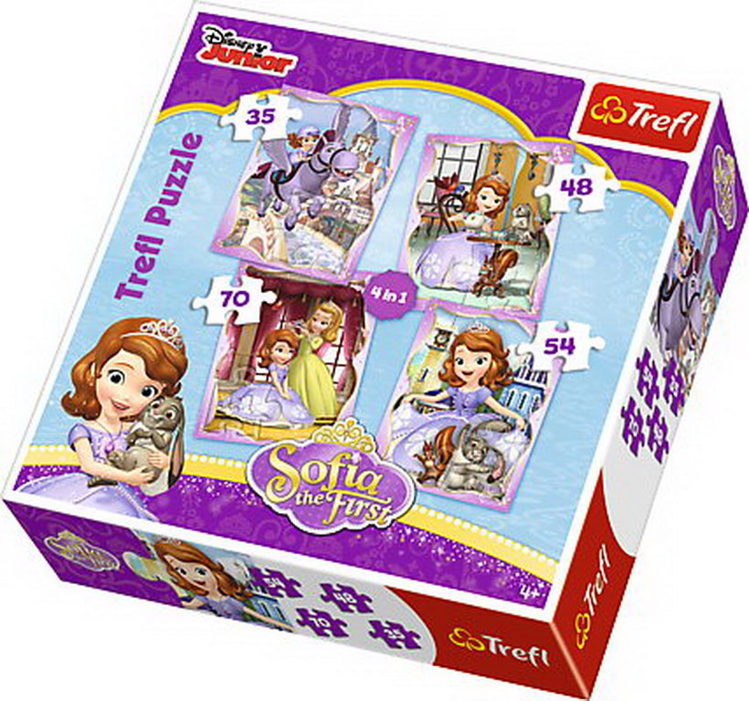 Puzzle trefl 4in1 o zi fericita cu sofia