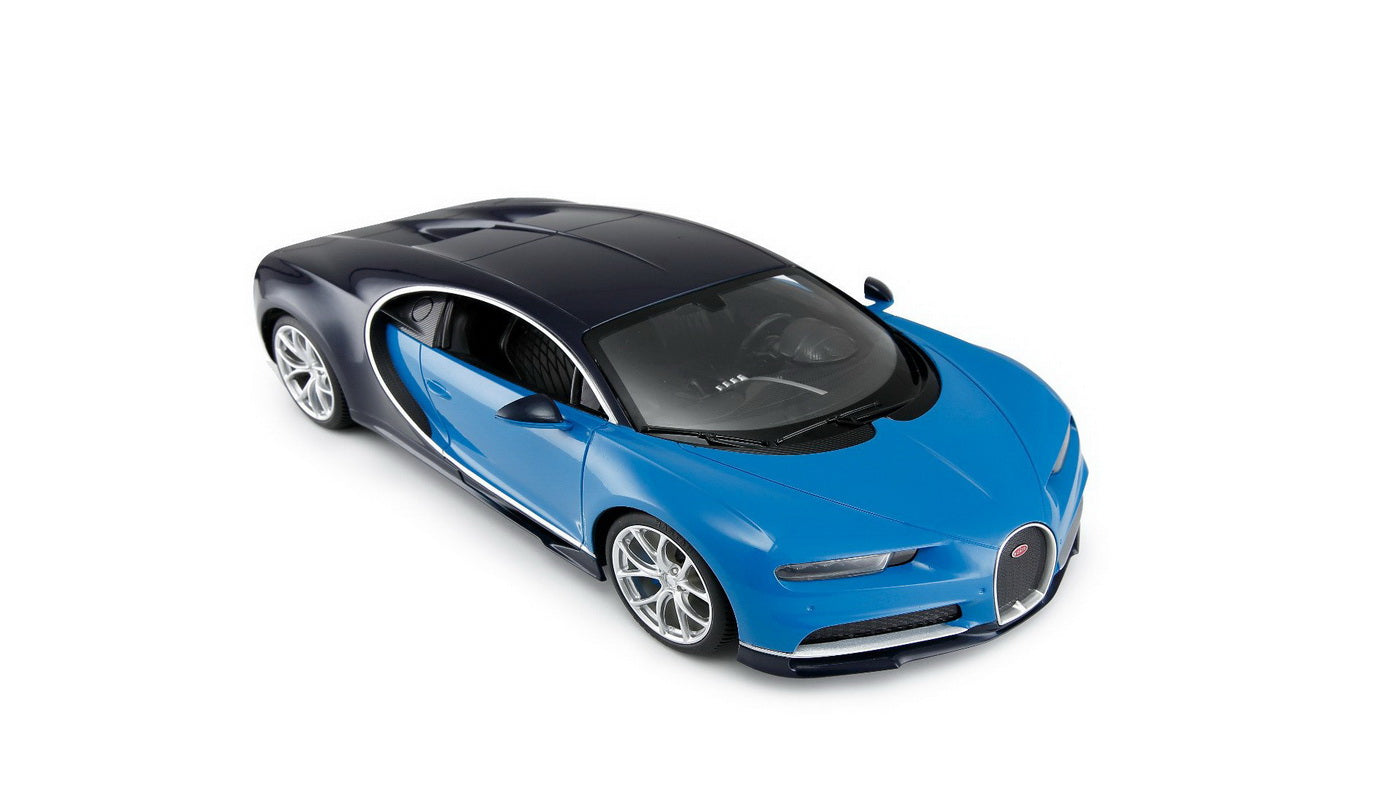 Masina cu telecomanda bugatti chiron albastru scara 1 la 14