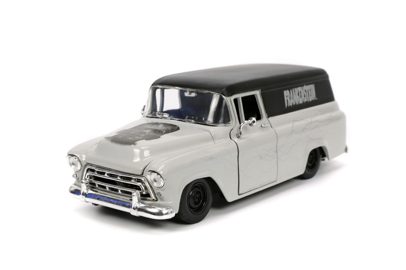 Set masinuta 1957 chevy suburban si figurina frankenstein