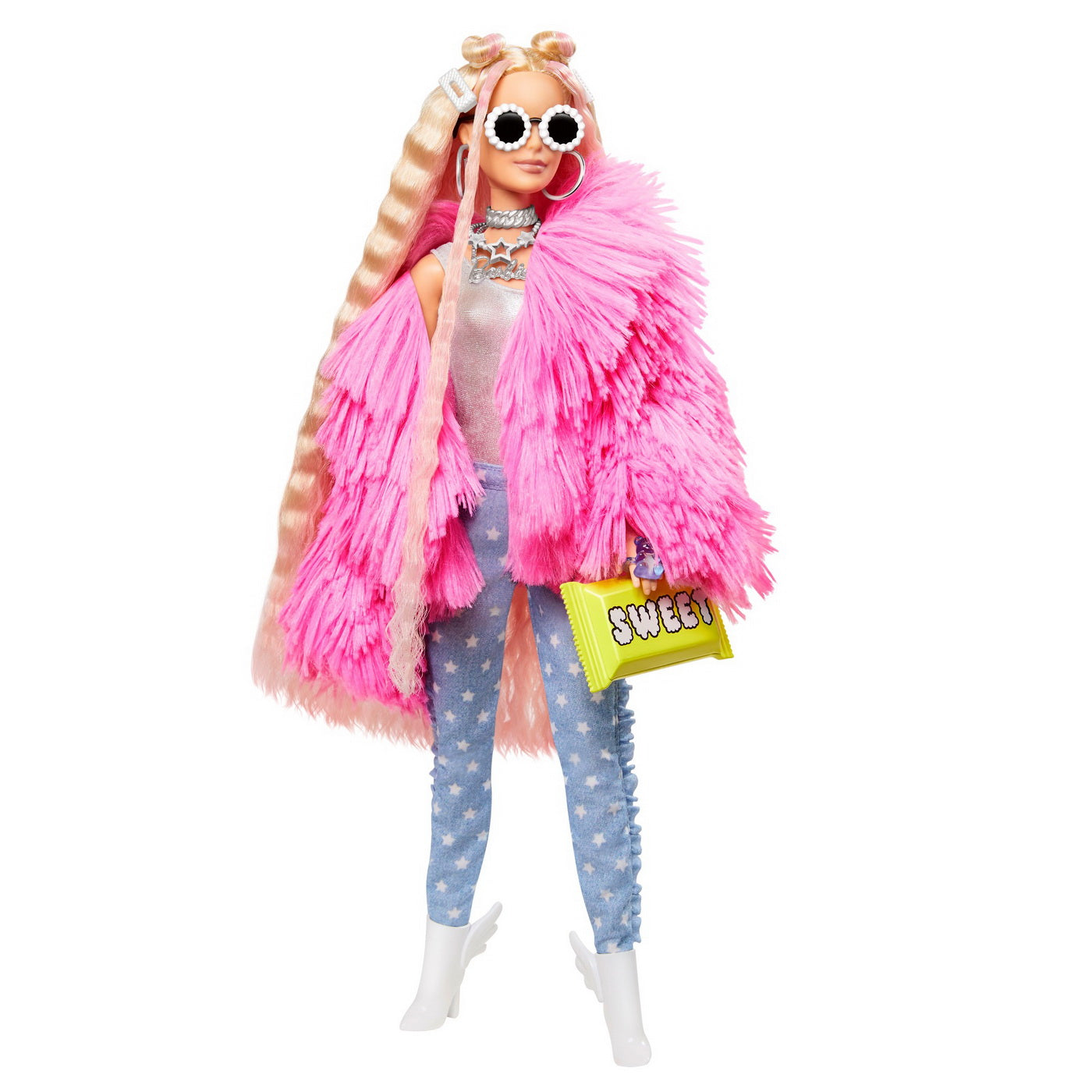 Papusa barbie extra style fluffy pinky