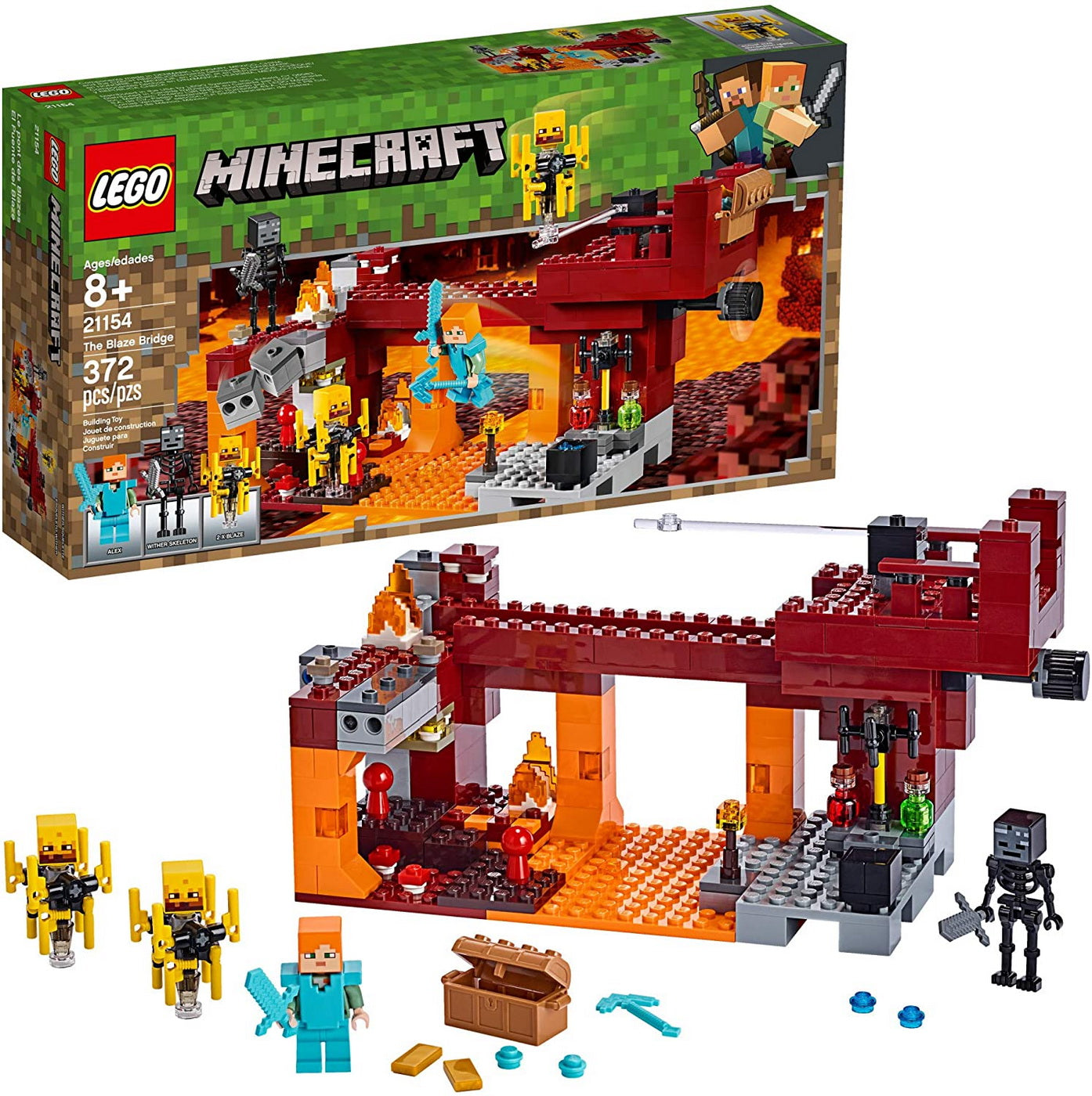 Lego minecraft podul flacarilor  21154