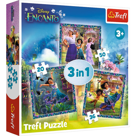 Puzzle trefl 3in1 bang disney encanto eroii din encanto