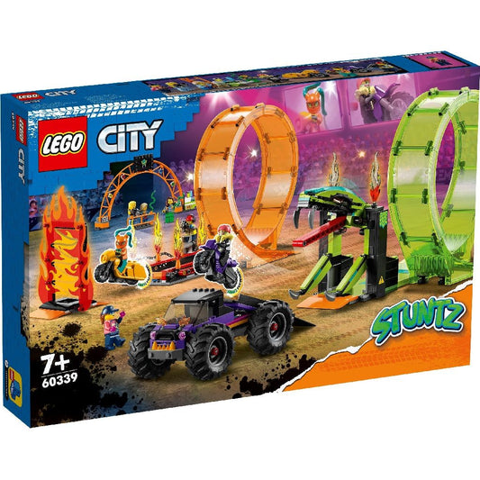 Lego city stuntz arena de cascadorii cu doua bucle 60339