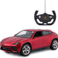 Masina cu telecomanda lamborghini urus visiniu cu scara 1 la 14