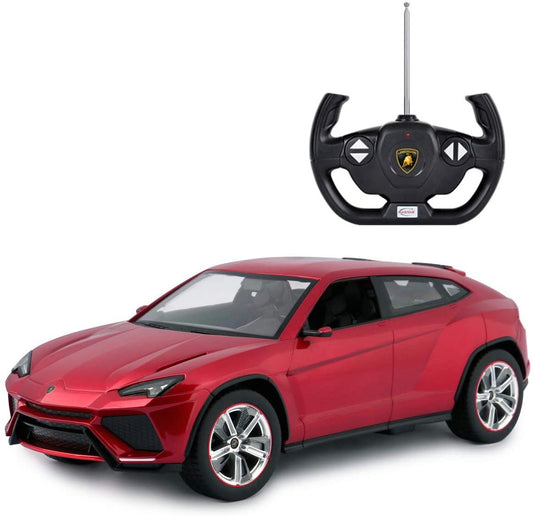 Masina cu telecomanda lamborghini urus visiniu cu scara 1 la 14