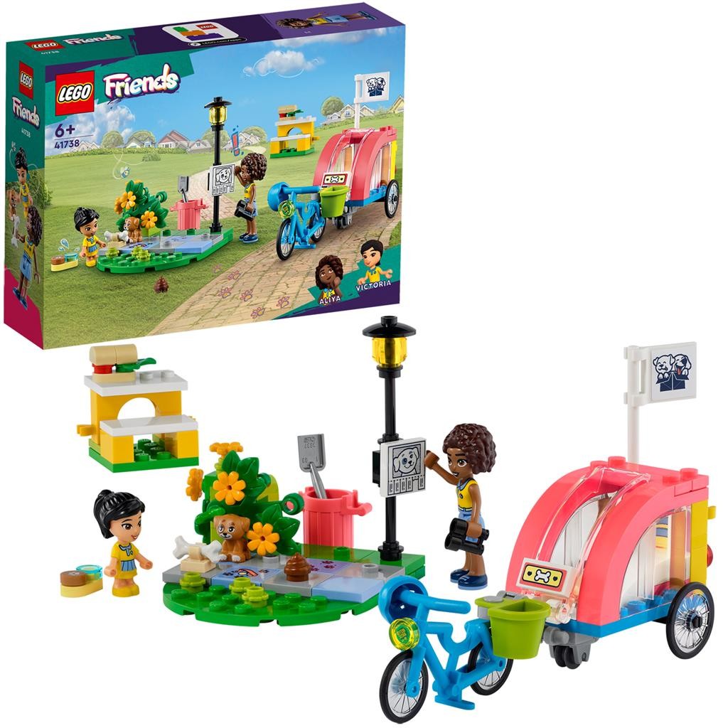 Lego friends bicicleta pentru salvarea cainilor 41738