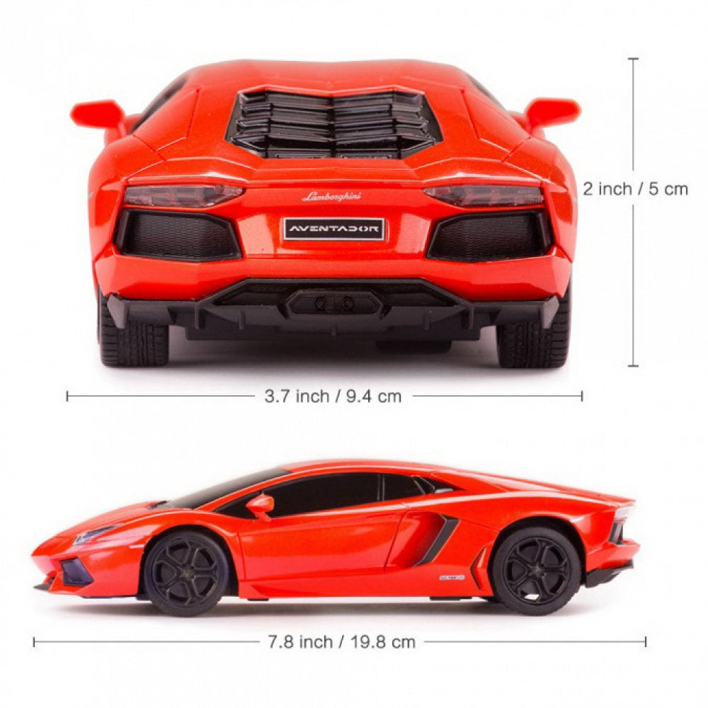 Masina cu telecomanda lamborghini aventador rosu cu scara 1 la 24