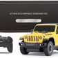 Masina cu telecomanda jeep wrangler rubicon galben cu scara 1 la 24