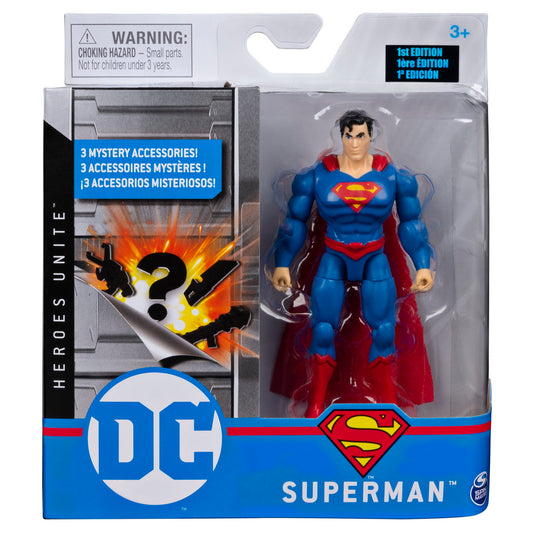 Figurina superman 10cm flexibila si cu accesorii