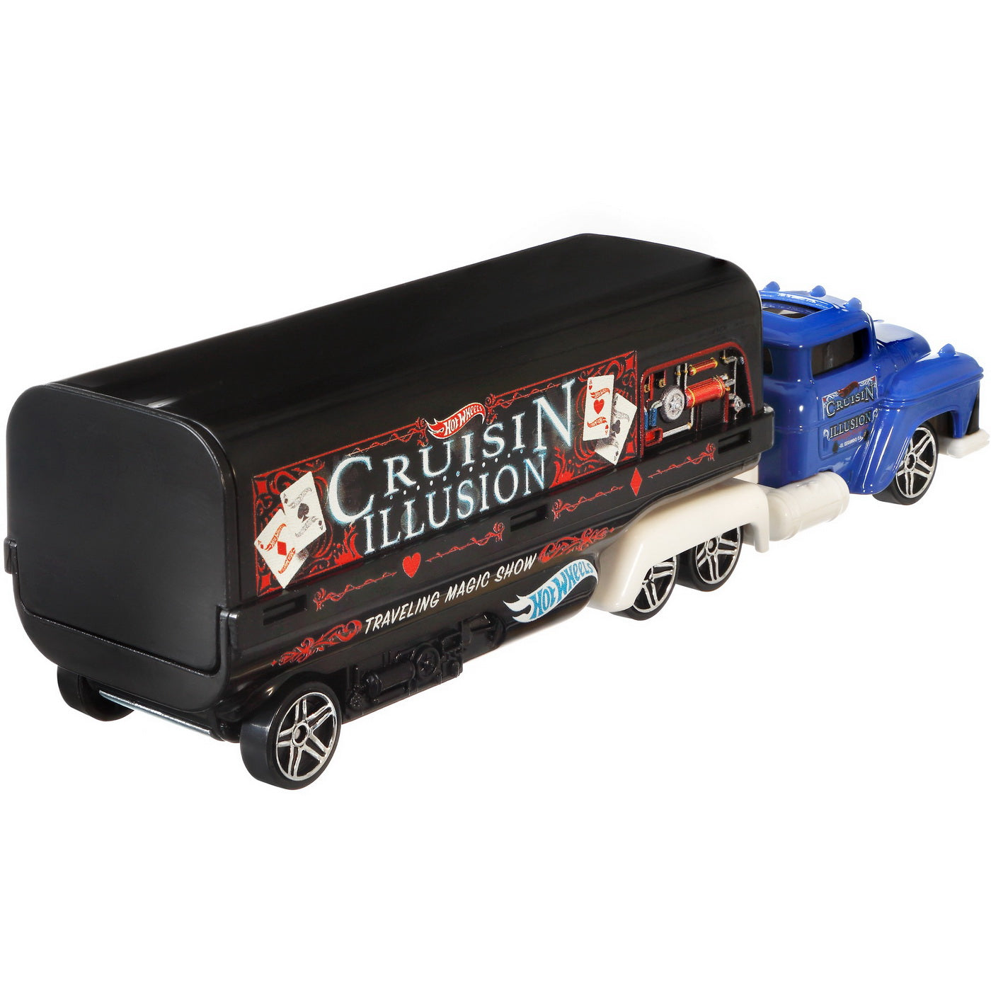 Set camion si masina sport hot wheels cruisin illusion