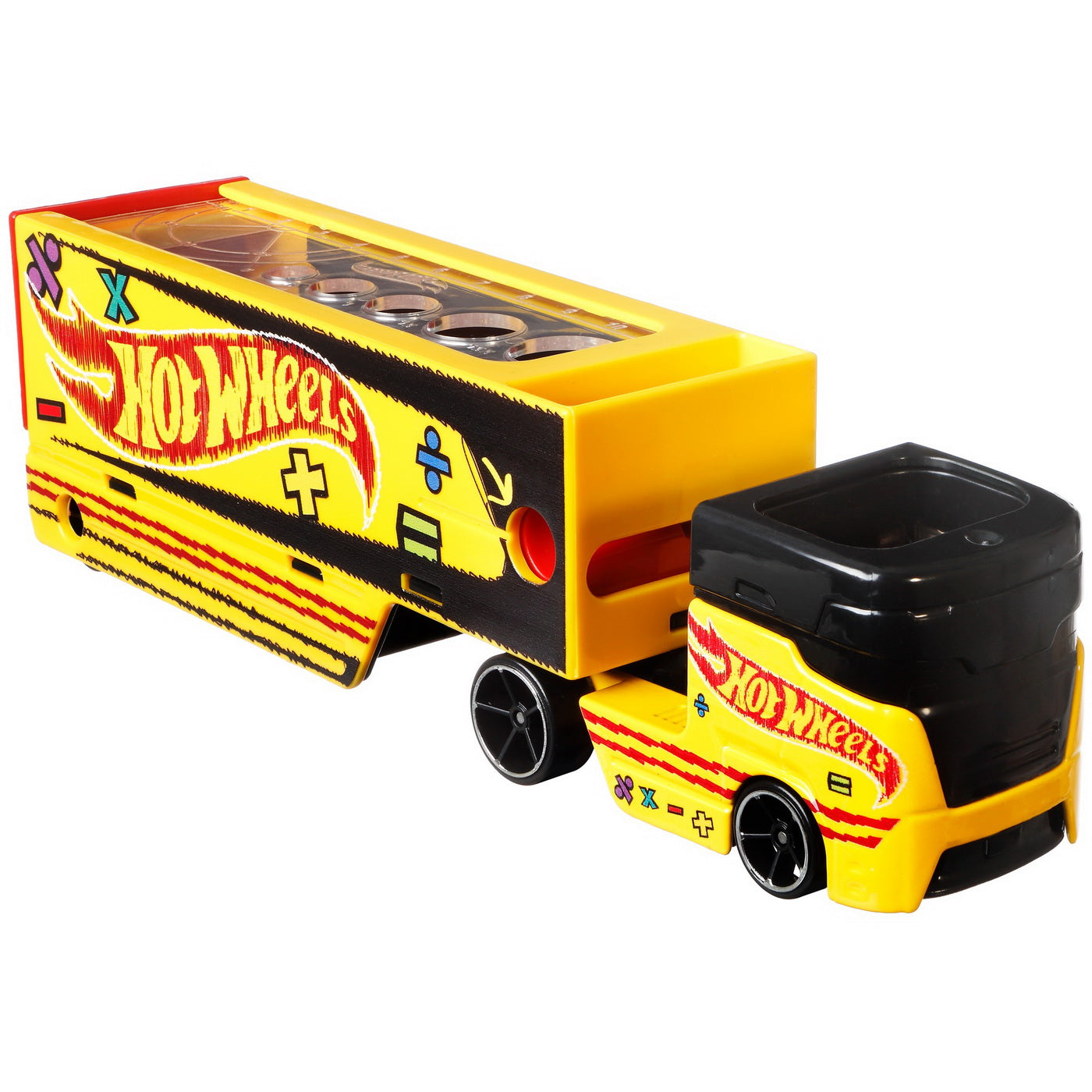 Set camion si masina sport hot wheels pencil pusher