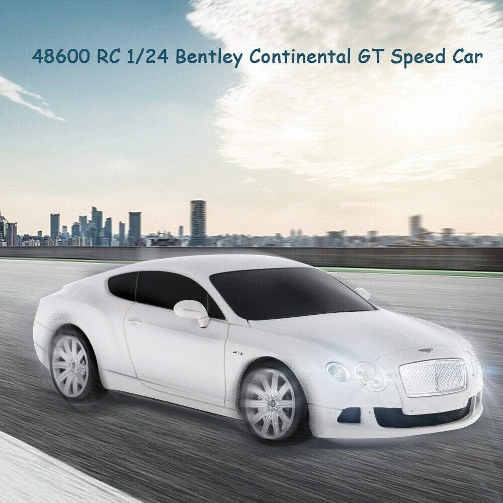 Masina cu telecomanda bentley continental gt alb cu scara 1 la 24