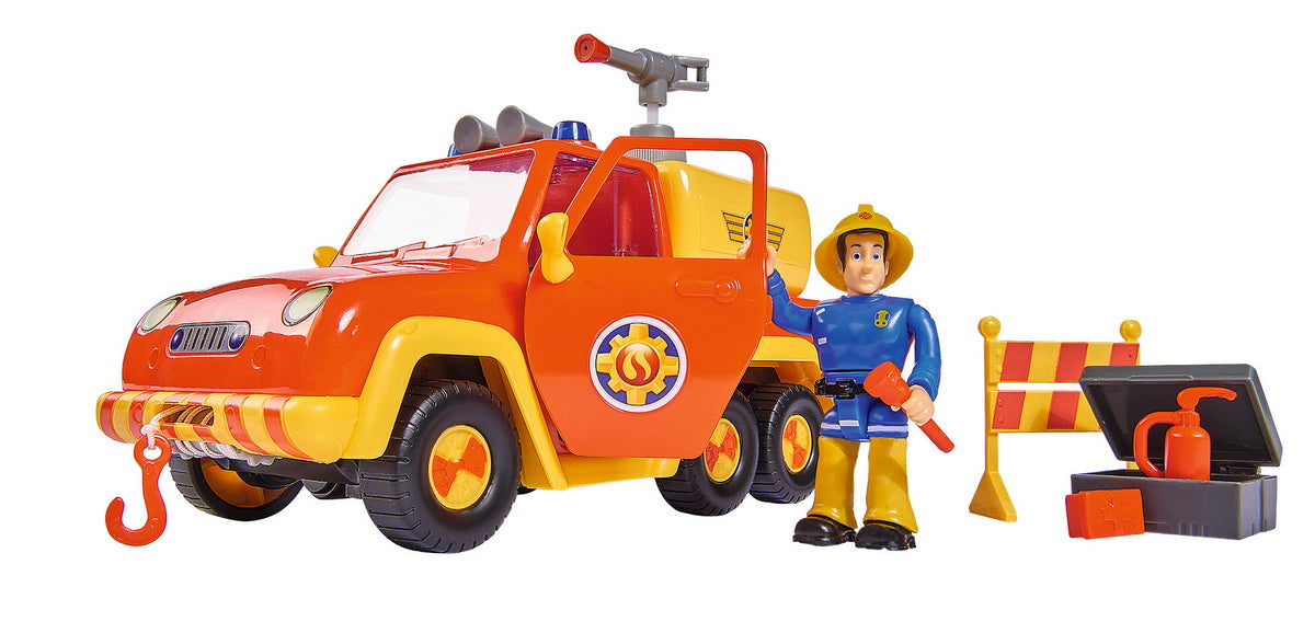 Fireman sam venus cu remorca si figurina