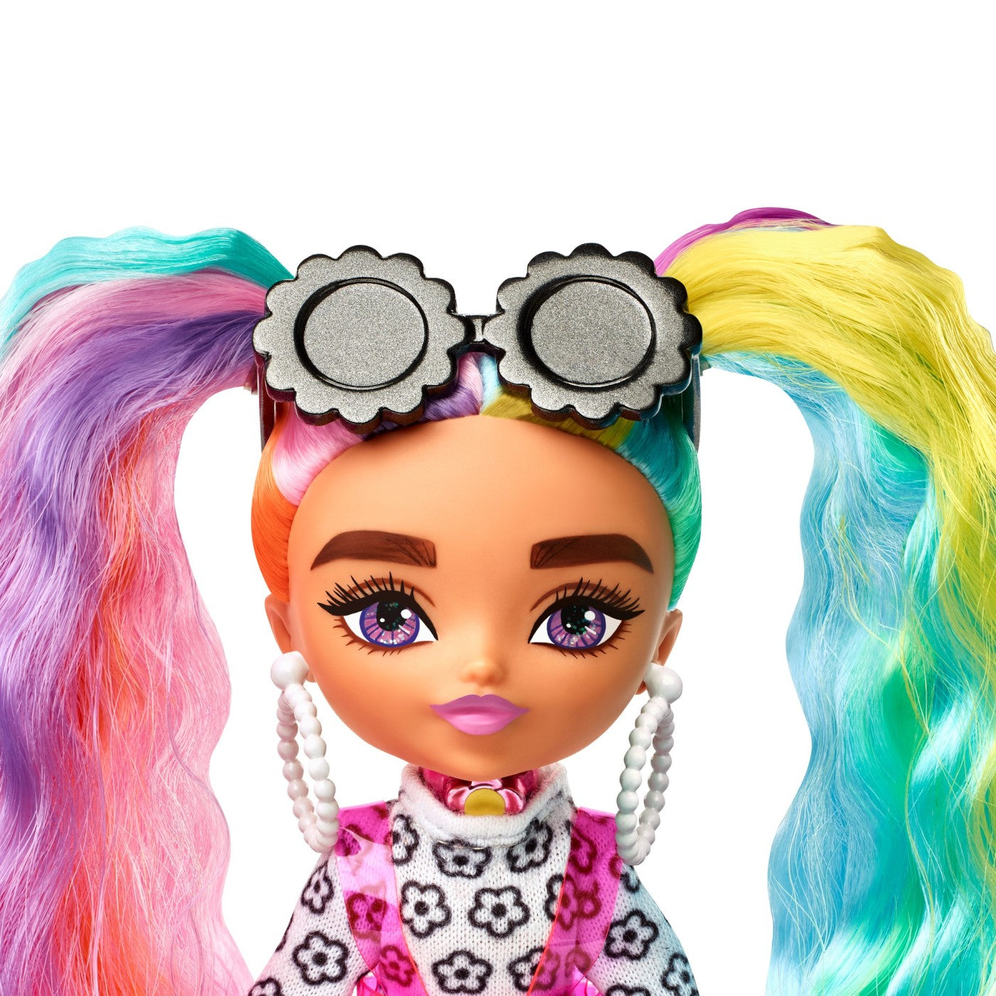 Barbie papusa barbie extra mini cu par curcubeu