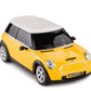Masina cu telecomanda mini cooper galbena cu scara 1 la 24
