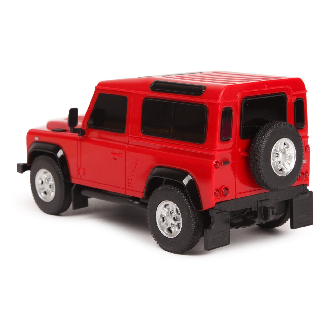 Masina cu telecomanda land rover defender rosie cu scara 1 la 24