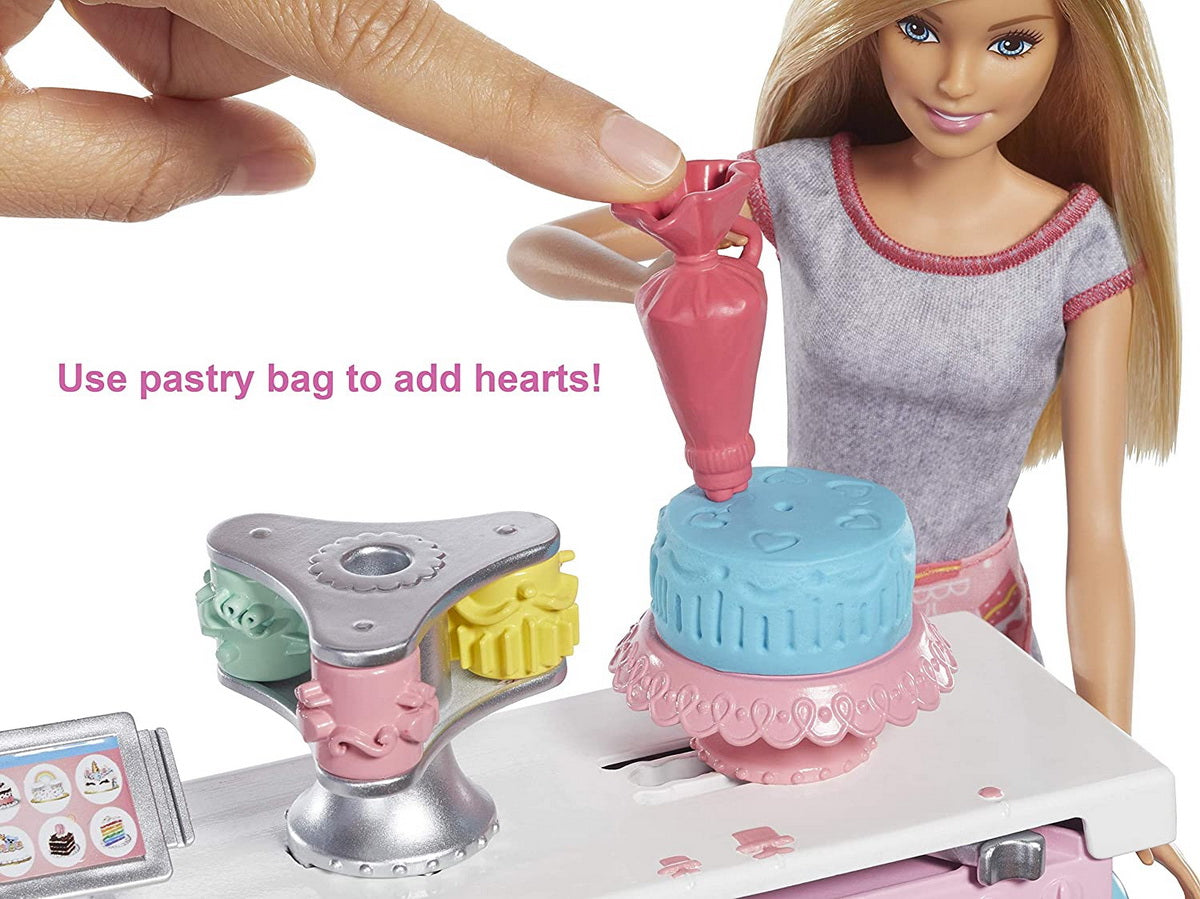 Barbie set atelier cofetarie si papusa