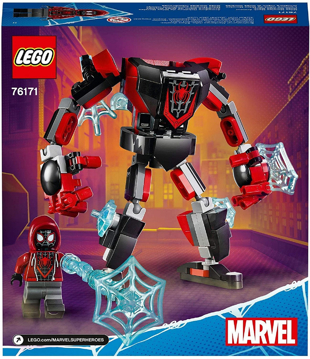 Lego super heroes armura robotului miles morales 76171