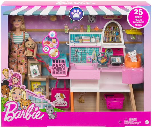 Barbie set de joaca magazin accesorii animalute