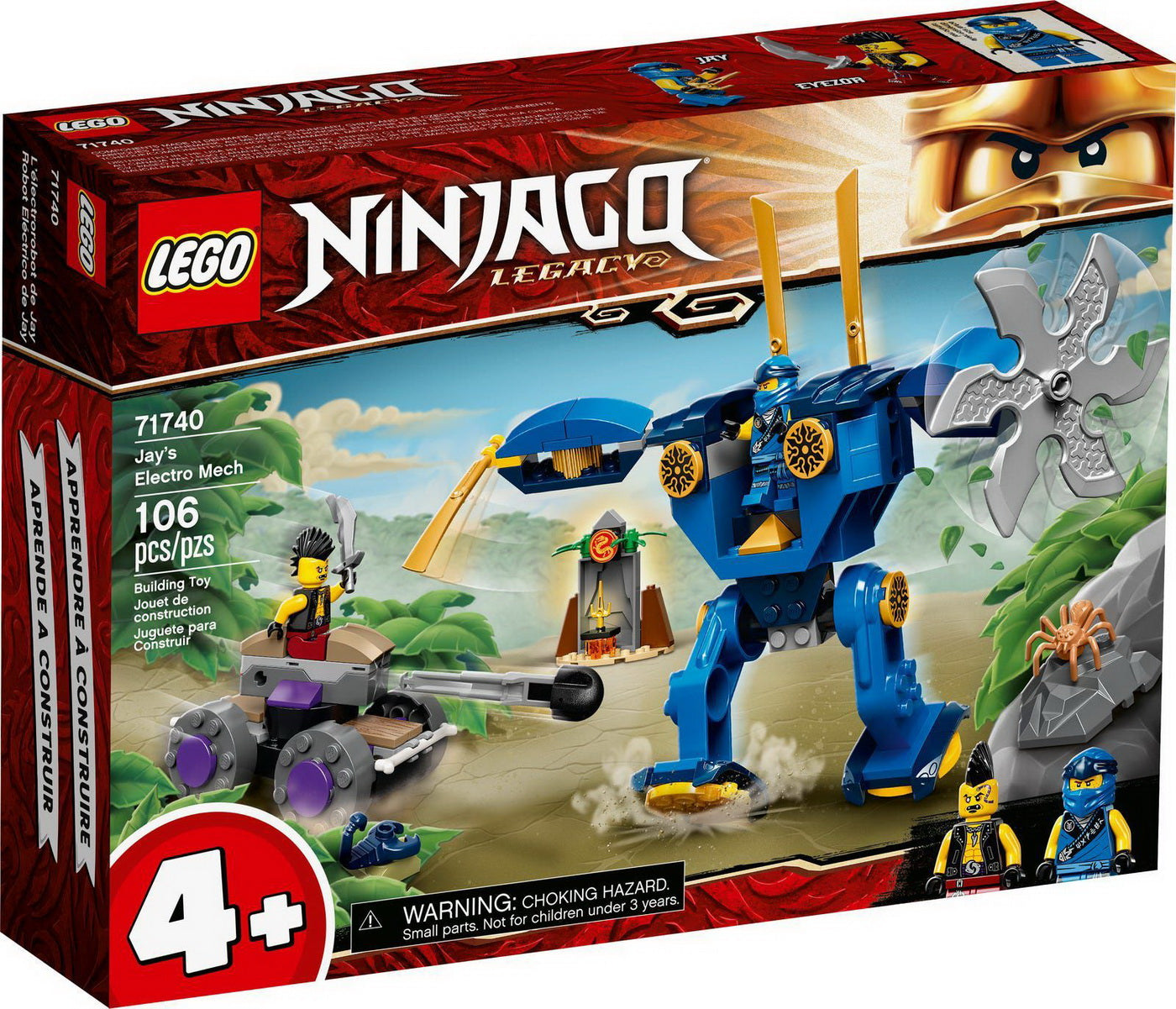 Lego ninjago robotul electro al lui jay 71740