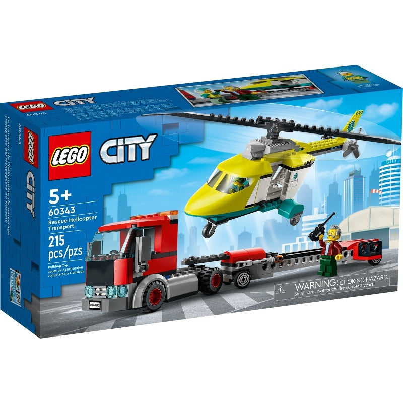 Lego city transportul elicopterului de salvare 60343