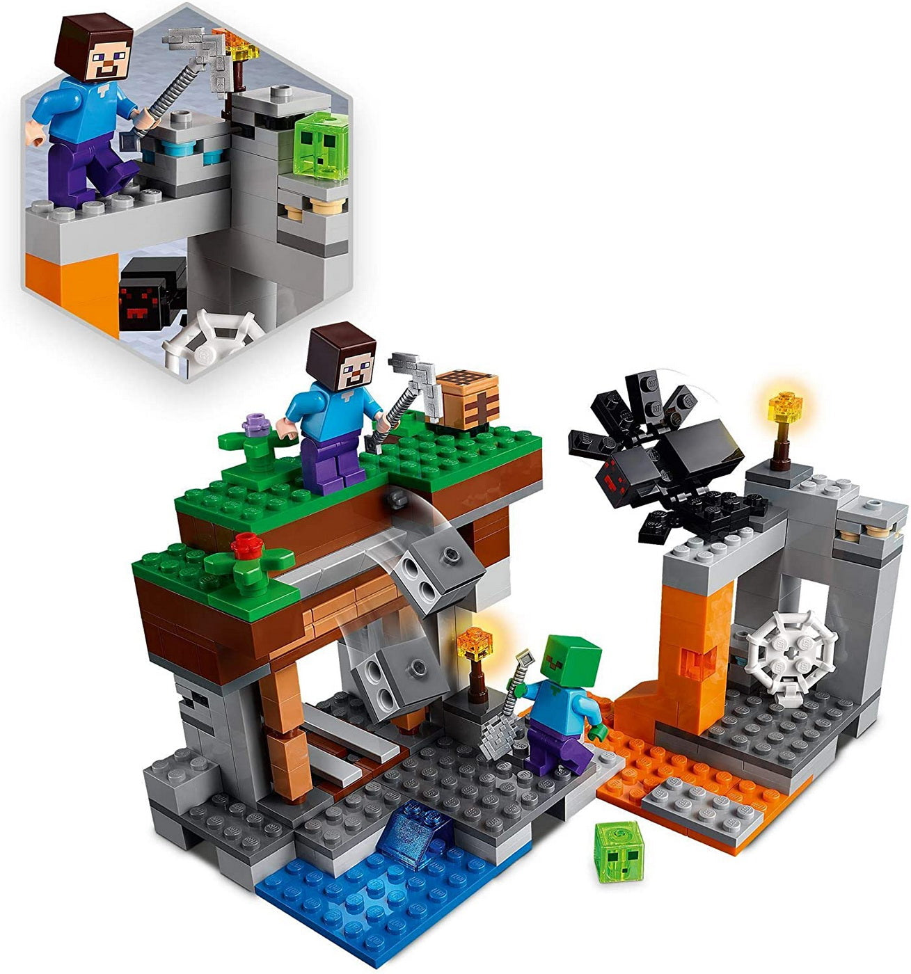 Lego minecraft mina abandonata 21166