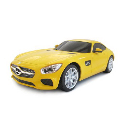 Masina cu telecomanda mercedes amg gt galben cu scara 1 la 24