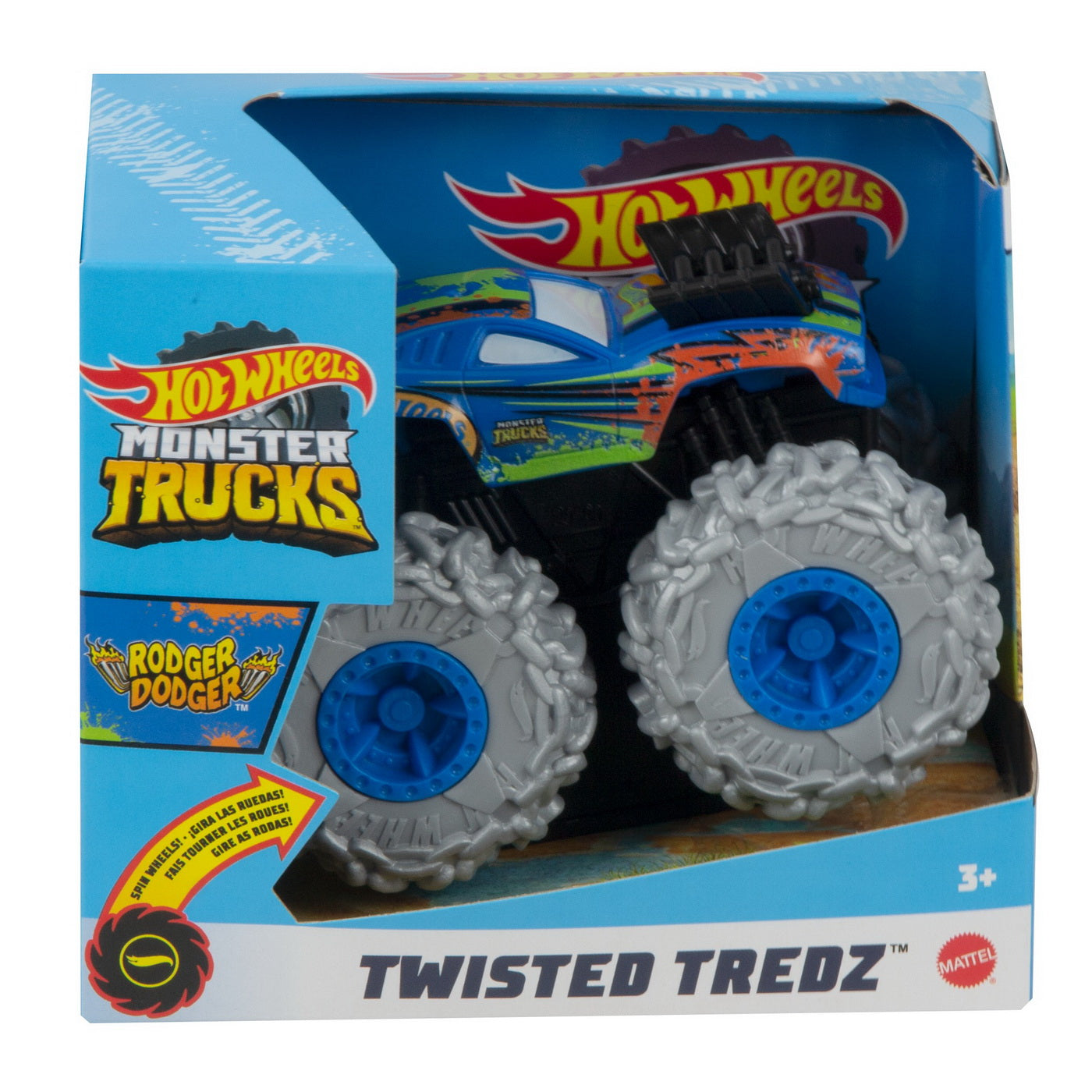 Hot wheels monster truck masinuta twister tredz roger dodger scara 1:43