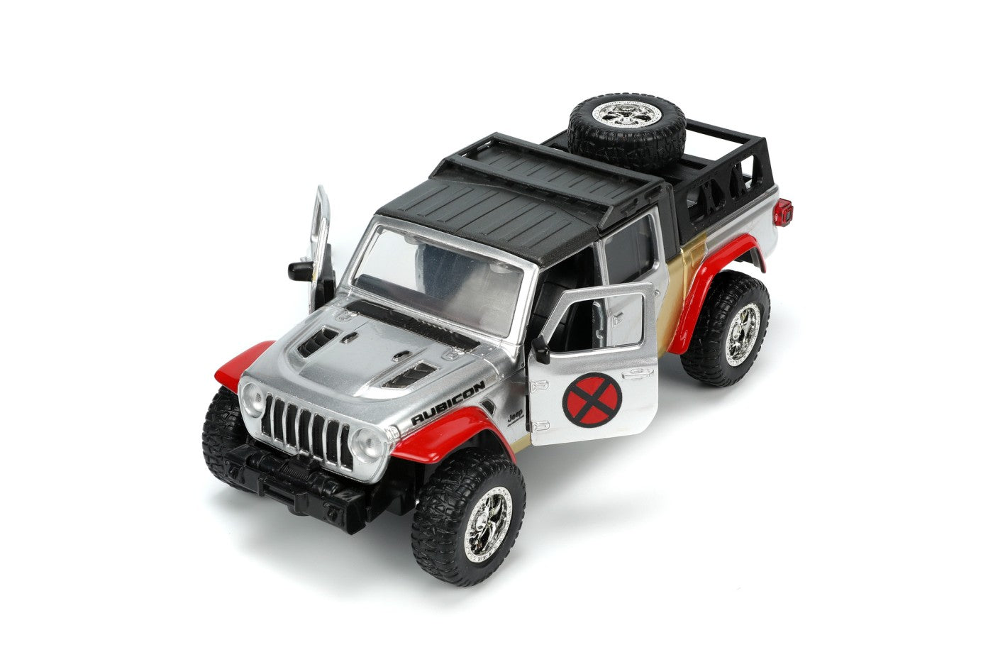 Jada marvel set masinuta metalica jeep gladiator scara 1:32 si figurina din metal colossus