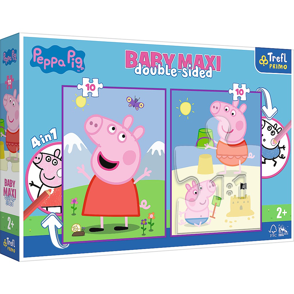 Puzzle trefl primo baby maxi 2x10 peppa pig