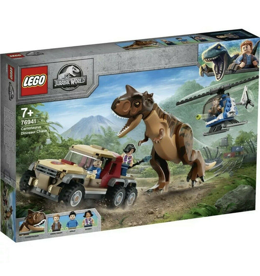 Lego jurassic world urmarirea dinozaurului carnotaurus