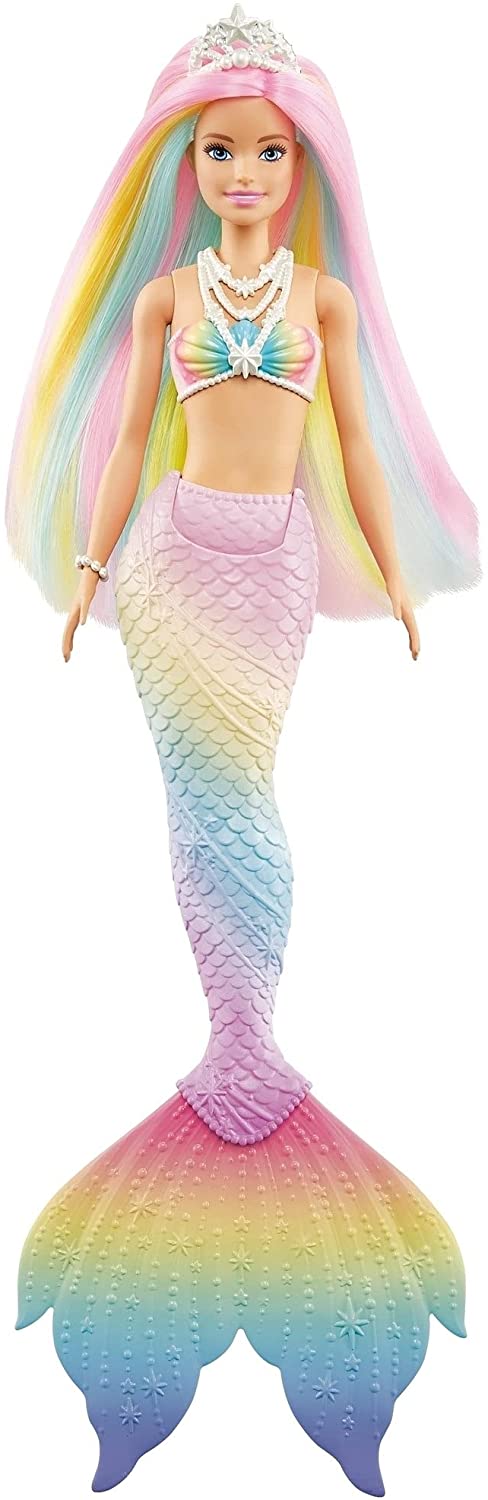 Barbie papusa dreamtopia sirena isi schimba culoarea