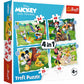 Puzzle trefl 4in1 mickey mouse ziua deosebita