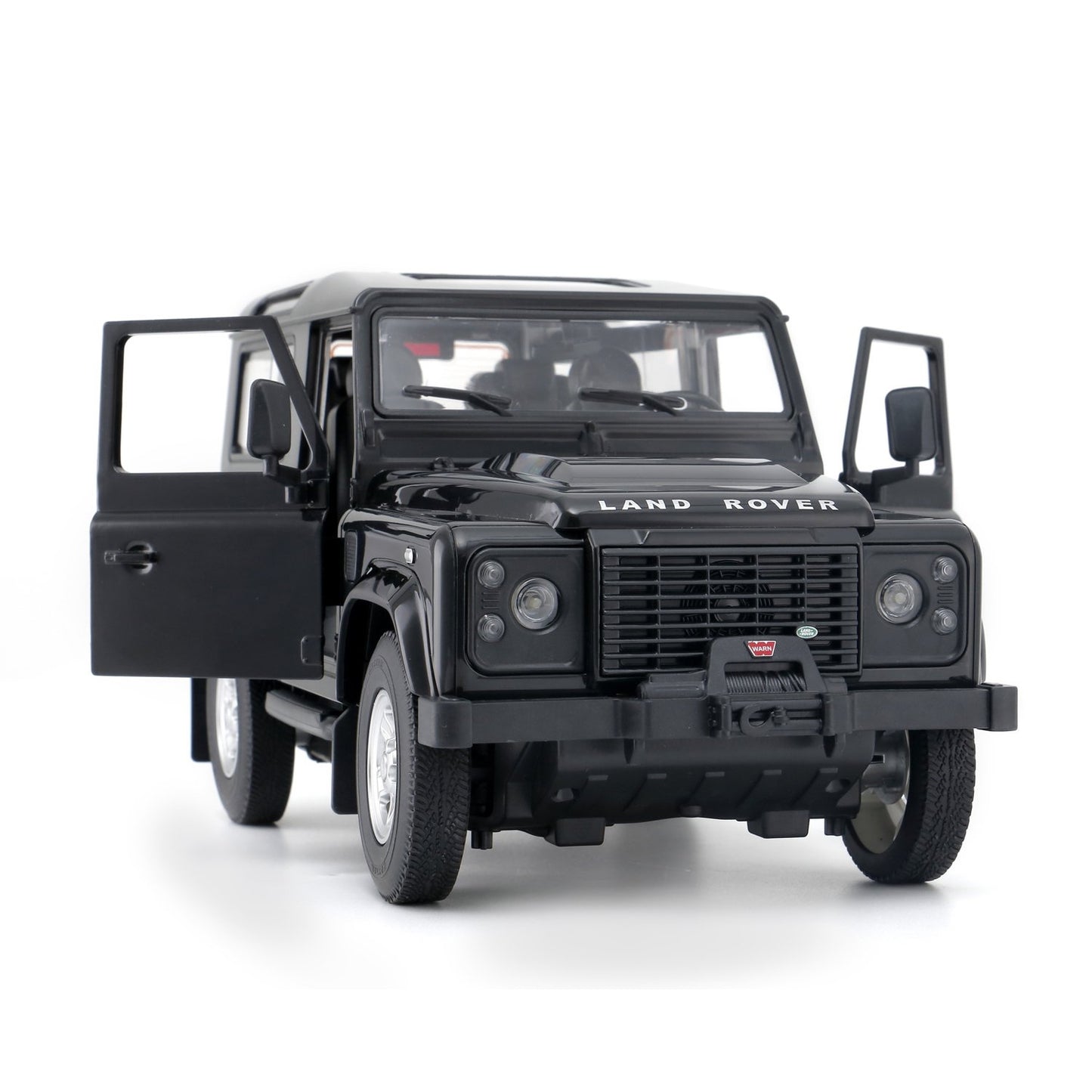 Masina cu telecomanda land rover defender negru cu scara 1 la 14