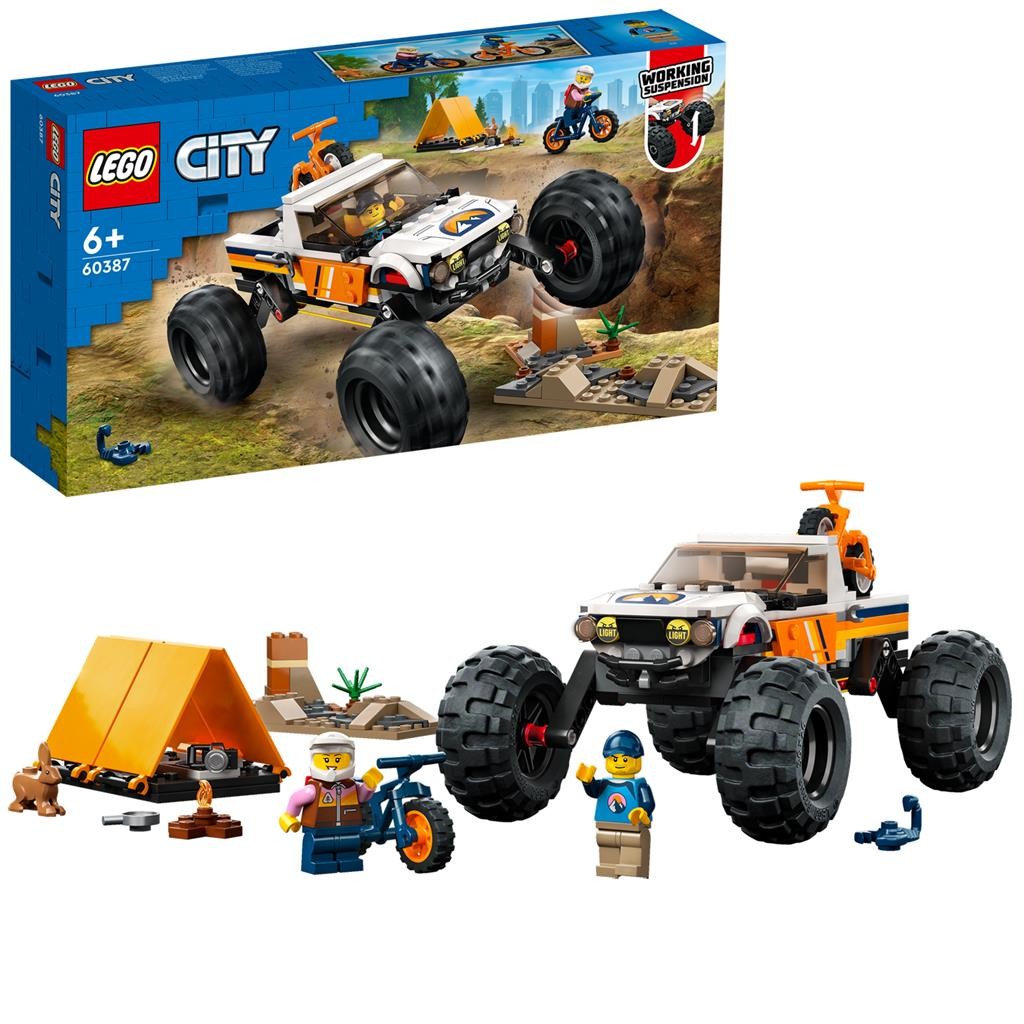 Lego city aventuri off road cu vehciul 4x4 60387