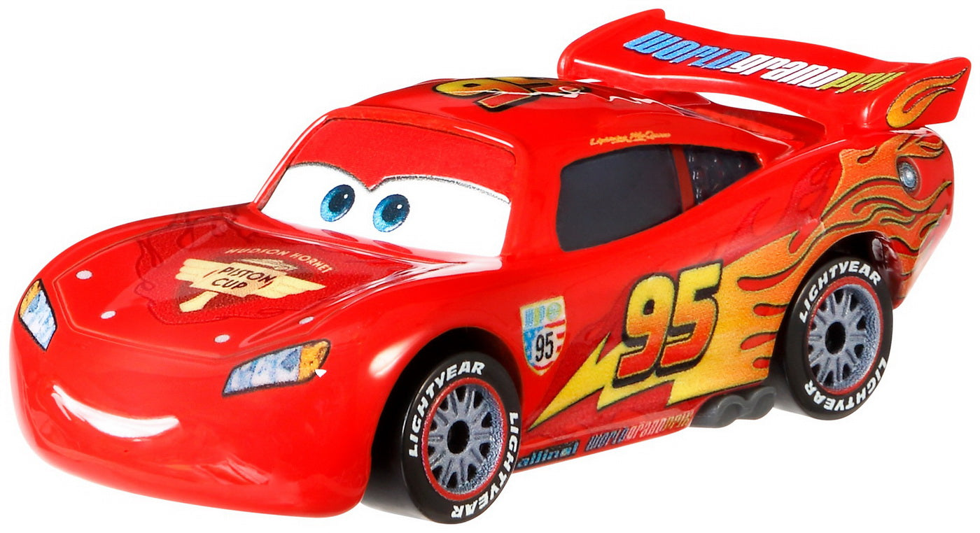 Masinuta metalica cars3 personajul fulger mcqueen cu roti de curse