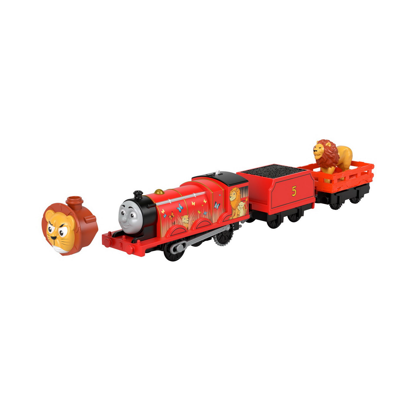 Thomas locomotiva motorizata safari lion james