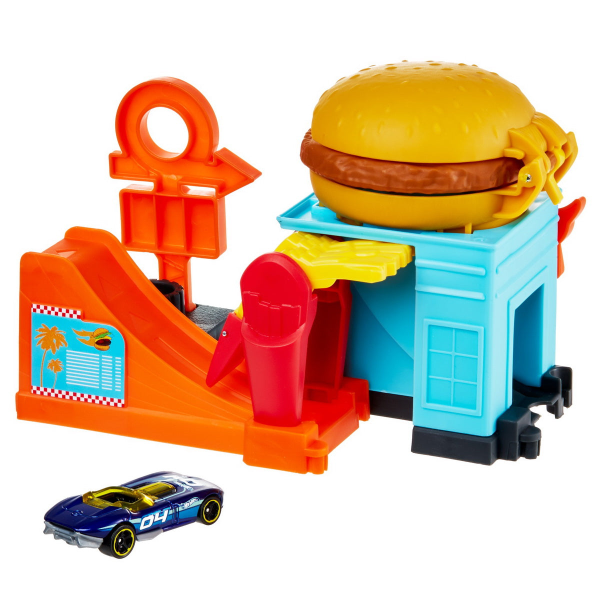 Hot wheels pista burger cu masinuta inclusa