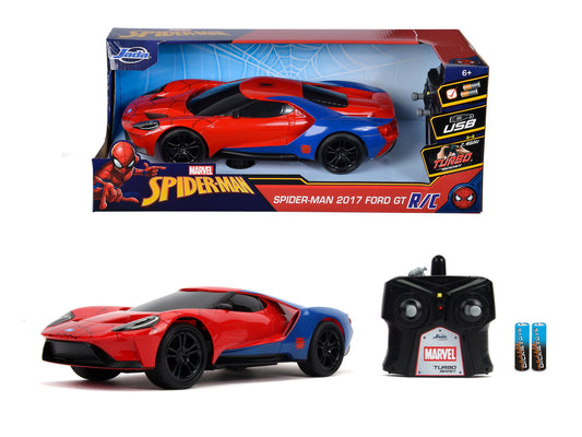 Masinuta radiocomandata spiderman 2017 ford gt scara 1 la 16