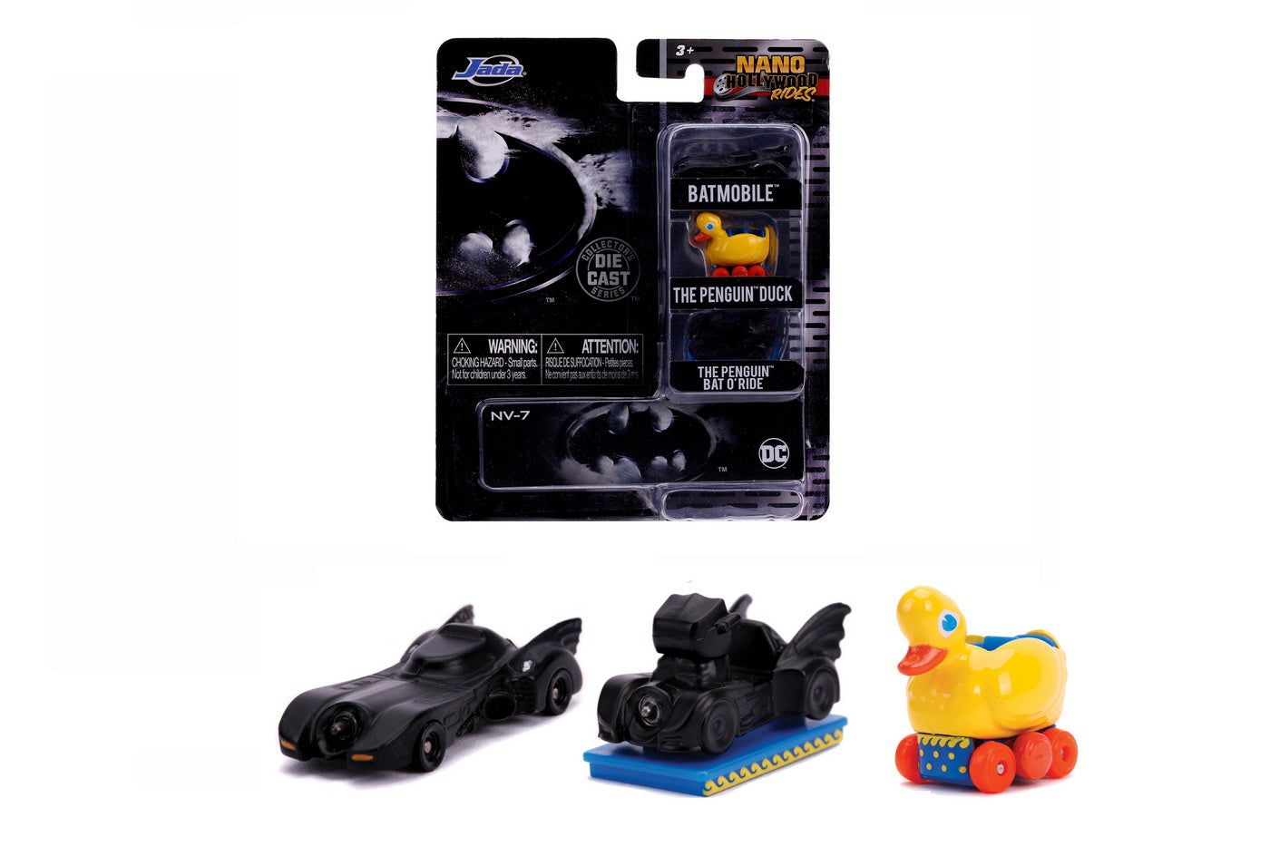 Batman set 3 nano masinute metalice 4cm