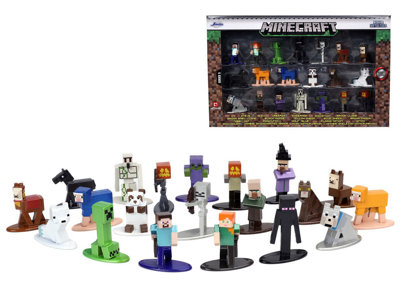 Set 20 figurine metalice minecraft 4 cm