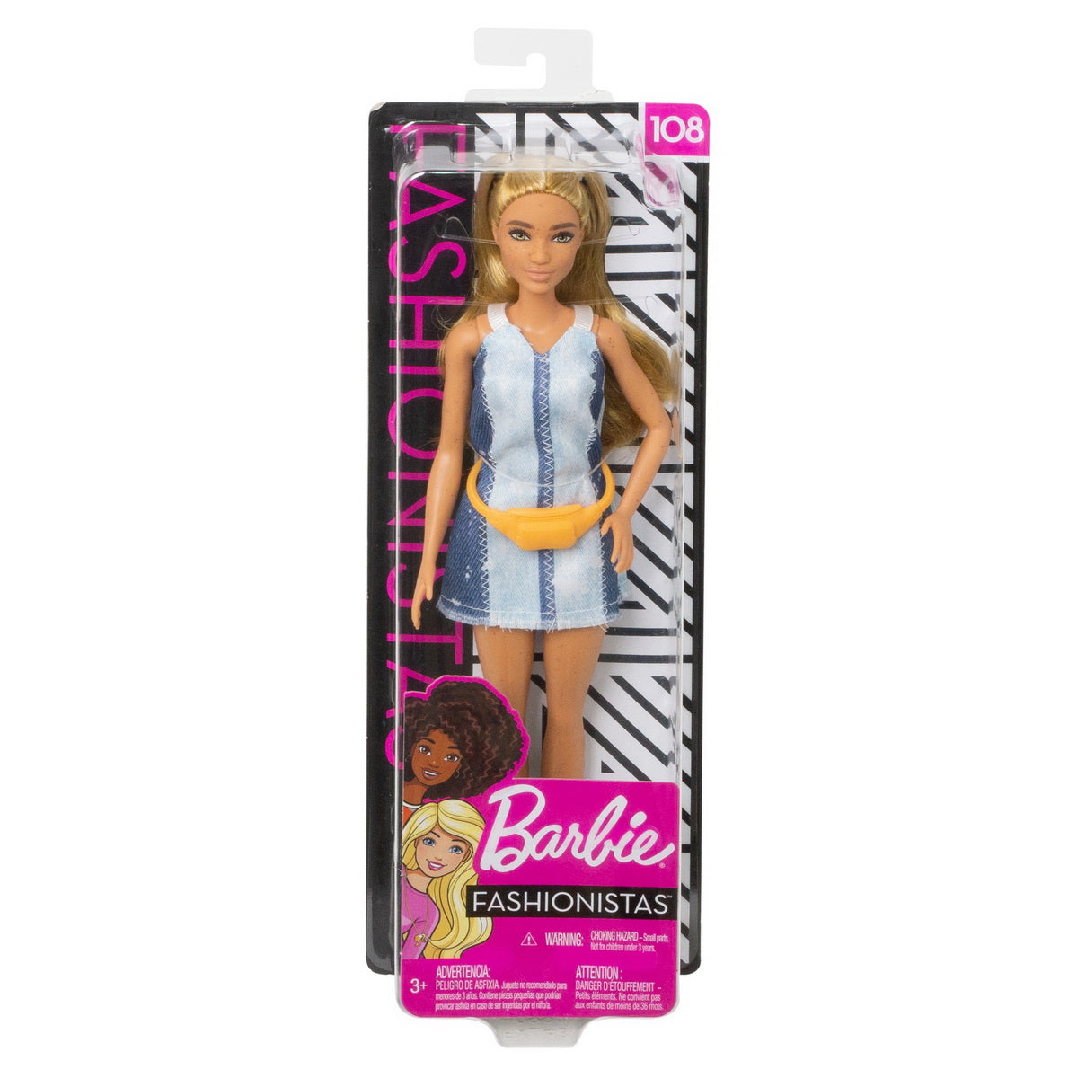 Papusa barbie fashionista blonda cu codite