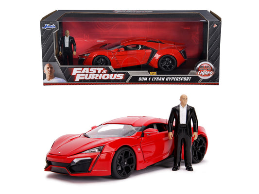 Masinuta fast and furious lykan hypersport scara 1:18 si figurina dominic