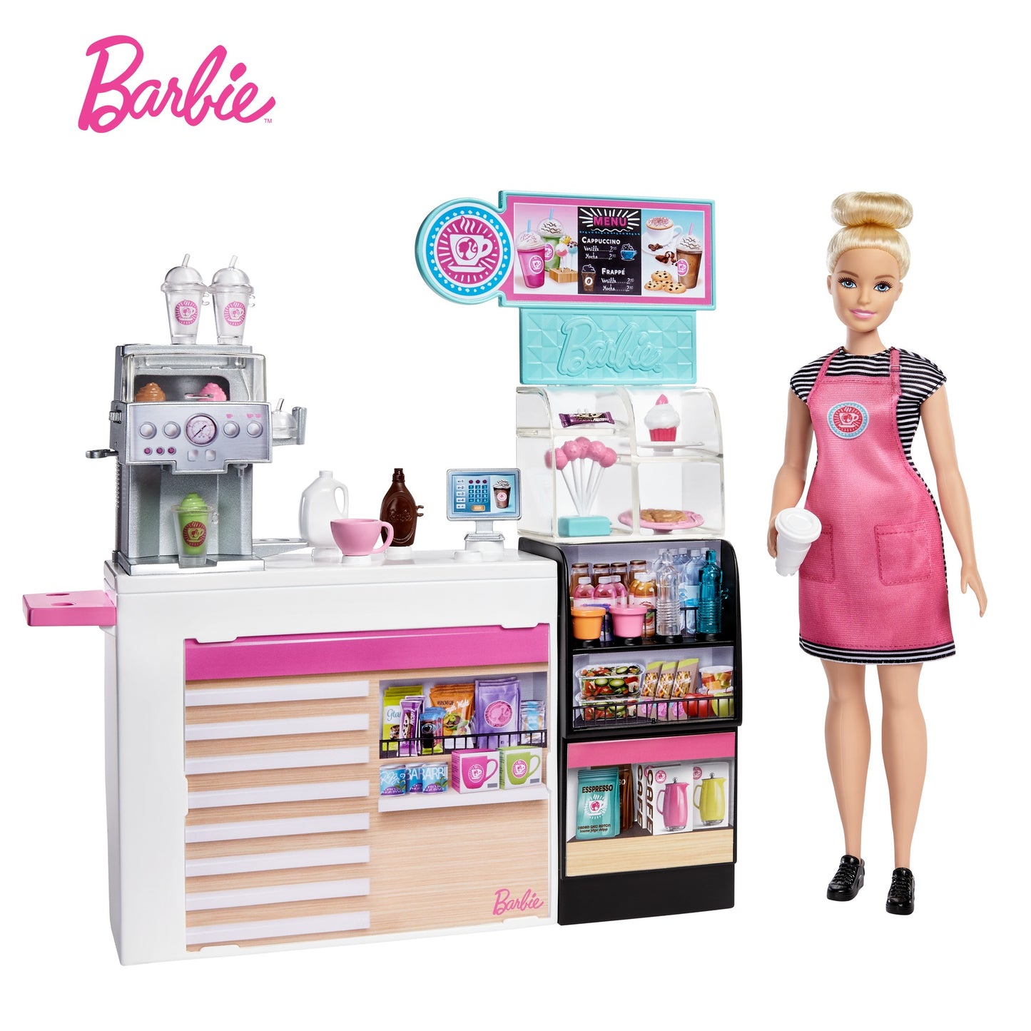 Barbie  set cafenea cu 20 de accesorii