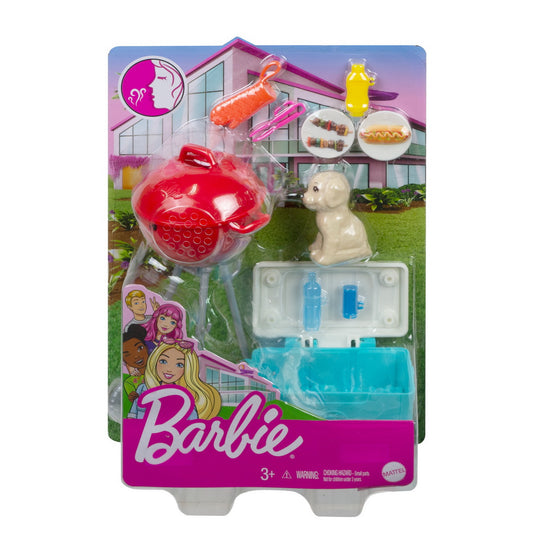 Barbie set mobilier exterior casa barbie gratar cu accesorii